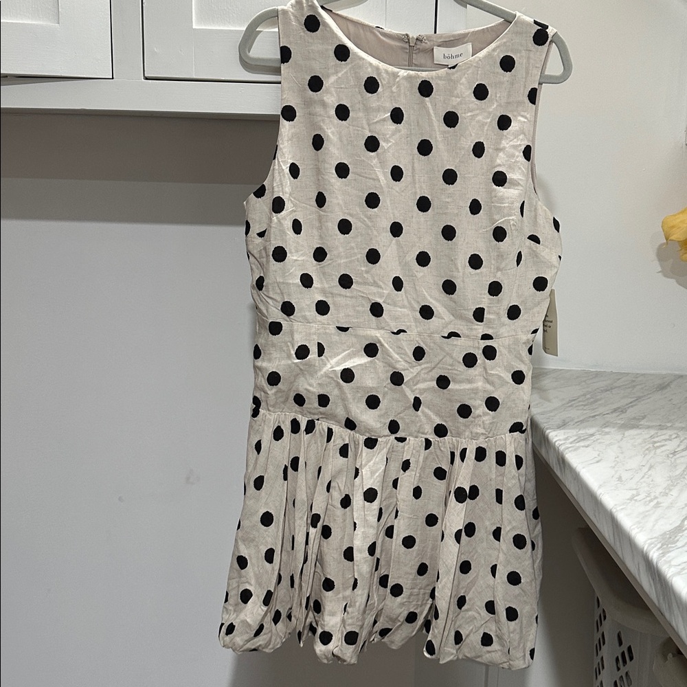 Boheme Black and Cream Polka Dot Dress